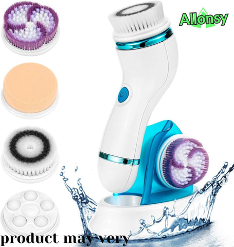 4-in-1 Rechargeable Facial Cleansing Brush & Massager 4-in-1 Rechargeable Facial Cleansing Brush & Massager