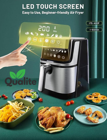Digital Air Fryer 10L / 5.5L Large Capacity, Touch Display and Multi Use Stainless Steel Digital Air Fryer 10L / 5.5L Large Capacity, Touch Display and Multi Use Stainless Steel
