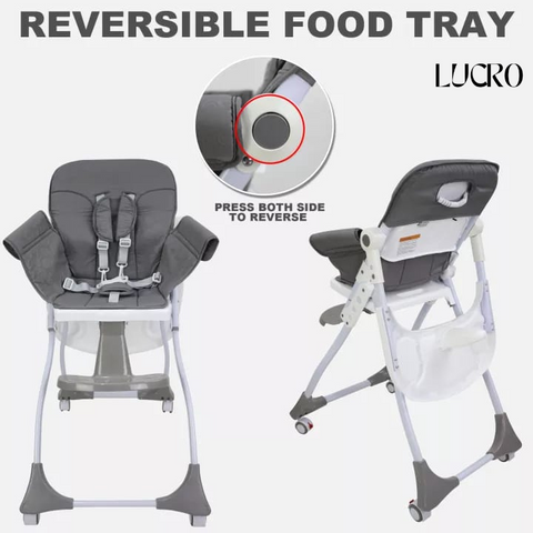 Baby High Chair – Foldable Adjustable Dining Chair with Tray Baby High Chair – Foldable Adjustable Dining Chair with Tray