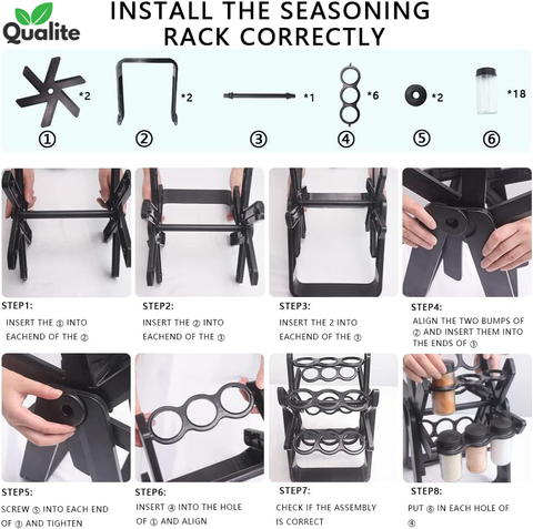 18 pcs 360° Rotating Spice Rack 18 pcs 360° Rotating Spice Rack