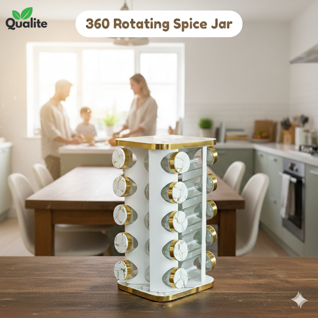20 Pcs 360° Rotating Spice Rack Carousel