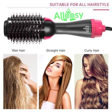Allonsy One Step 4-in-1 Hair Brush, Straightener, and Curler for Ladies Allonsy One Step 4-in-1 Hair Brush, Straightener, and Curler for Ladies