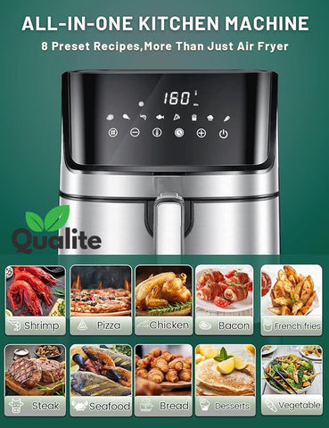 Digital Air Fryer 10L / 5.5L Large Capacity, Touch Display and Multi Use Stainless Steel Digital Air Fryer 10L / 5.5L Large Capacity, Touch Display and Multi Use Stainless Steel
