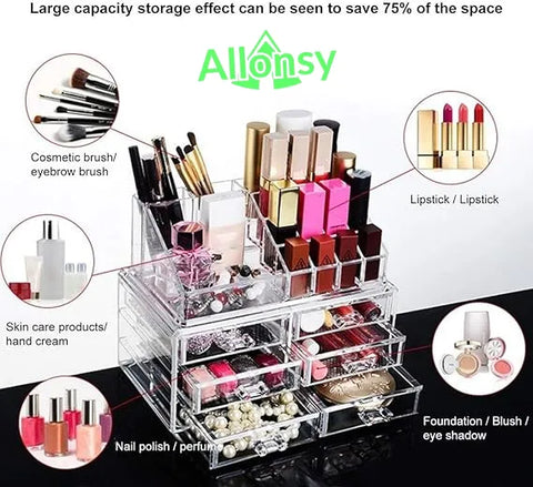 Acrylic Multi-Drawer Makeup & Jewelry Organizer Acrylic Multi-Drawer Makeup & Jewelry Organizer