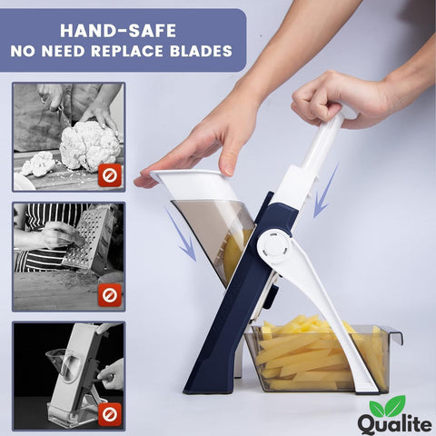 Multifunctional Vegetable Cutter – Mandoline Slicer with Stainless Steel Blades Multifunctional Vegetable Cutter – Mandoline Slicer with Stainless Steel Blades