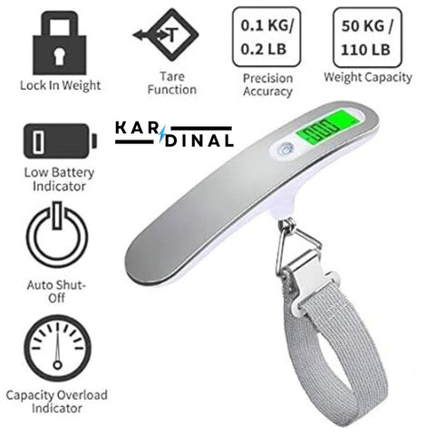 Digital Luggage Weight Scale with LCD Display & LED Light