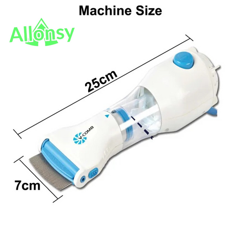 Allonsy V-Comb Electric Lice Removal Machine – 4 Filters