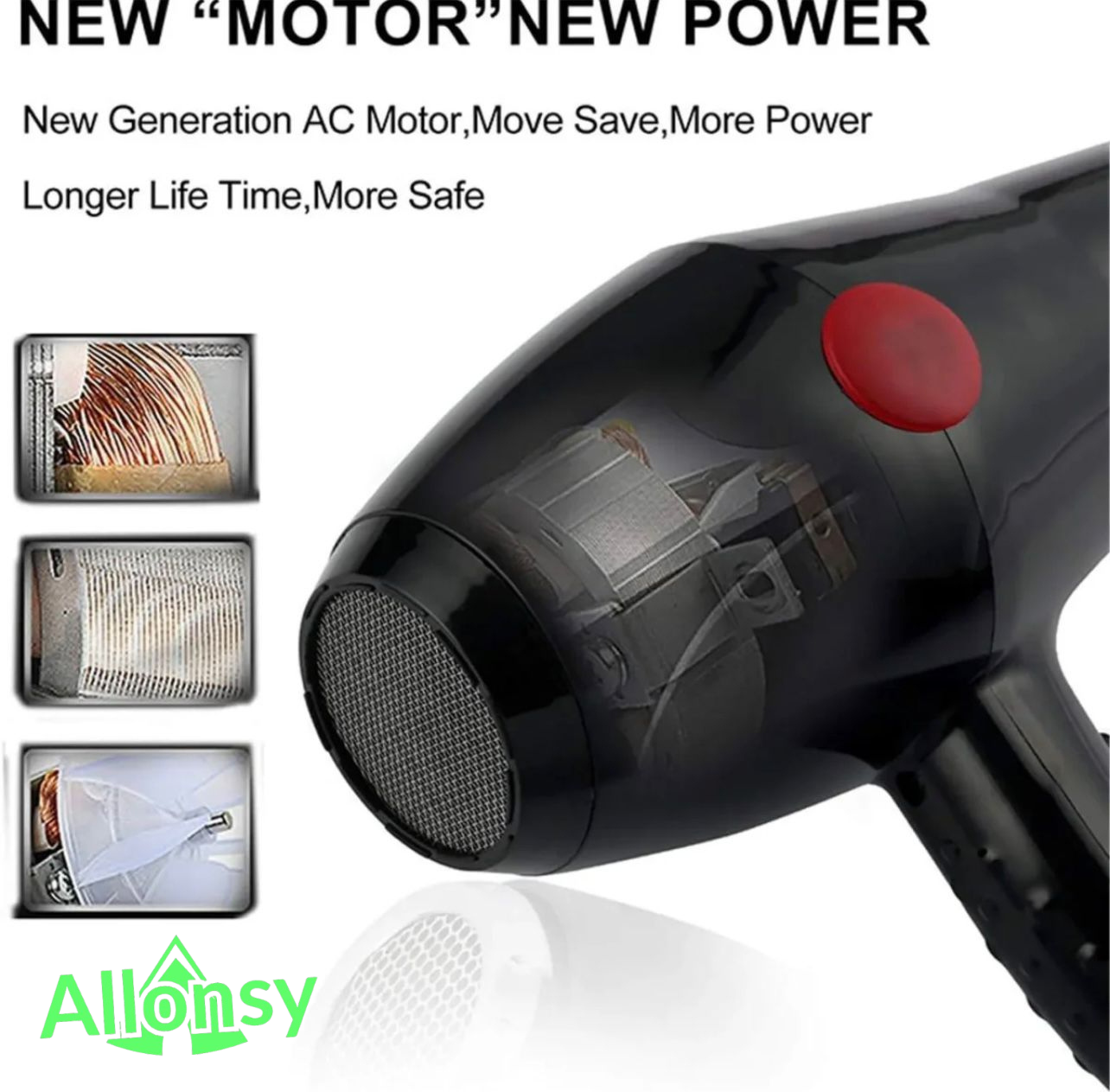 Professional Unisex Hair Dryer – Hot & Cool Air