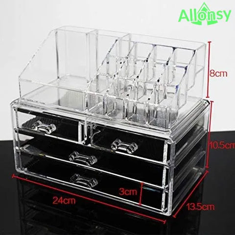Acrylic Multi-Drawer Makeup & Jewelry Organizer