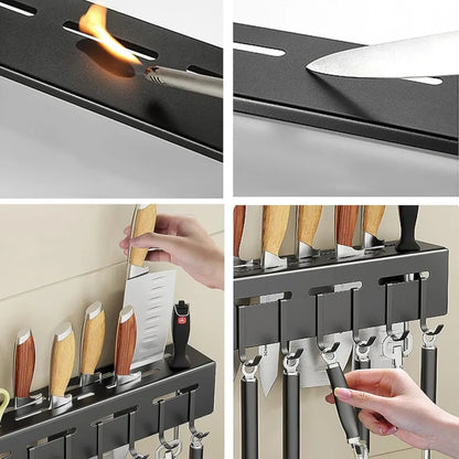 STAINLESS STEEL WALL MOUNT KNIFE HOLDER (MULTI-PURPOSE)