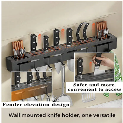 STAINLESS STEEL WALL MOUNT KNIFE HOLDER (MULTI-PURPOSE)