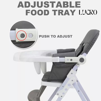 Baby High Chair – Foldable Adjustable Dining Chair with Tray