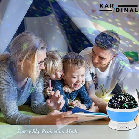 Rotating Moon Lamp – Starry Sky Projector with LED & Bluetooth