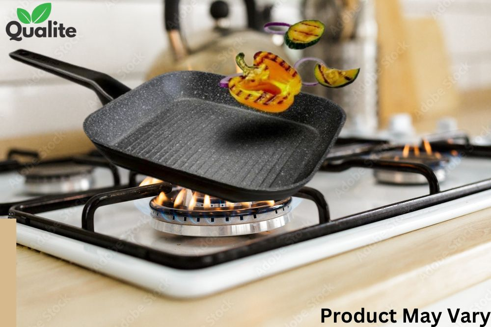 28cm Non-Stick Grill Pan – Durable Square Fry Pan with Handle