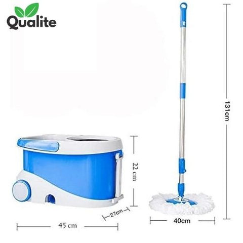 360° Rotating Spin Mop with Bucket – Stainless Steel & Microfiber