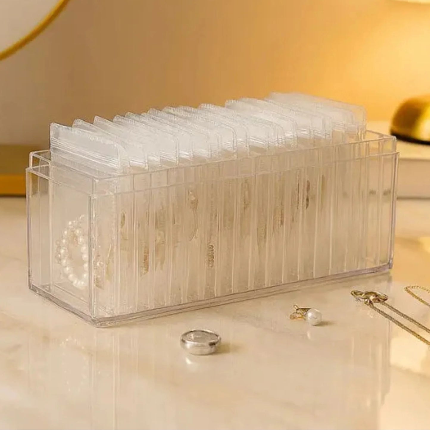 20-Grid Valuables Organizer with Detachable Pouches