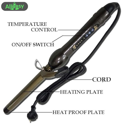 Professional Curling Iron for Shiny Frizz-Free Curls & Waves