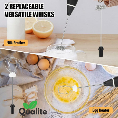 Rechargeable Handheld Milk Frother – 3-Speed Coffee & Egg Beater