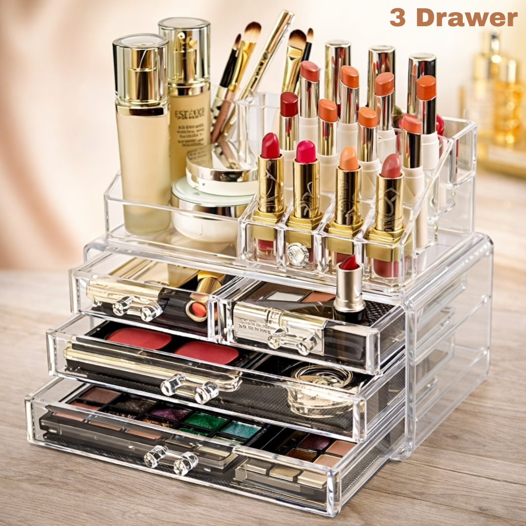 Acrylic 3-4-6 Drawer Makeup & Jewelry Organizer