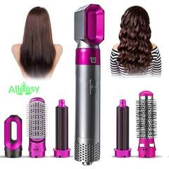 Allonsy 5 In 1 Hair Dryer Hot Hairdryer Comb Hot Air Comb Blow Curlers Straightener Brush Curling Iron Hair Straightener Styling Tool