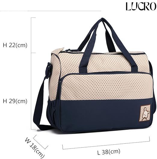 Baby Diaper Bag Set – Multifunctional with Bottle Holder & Accessories