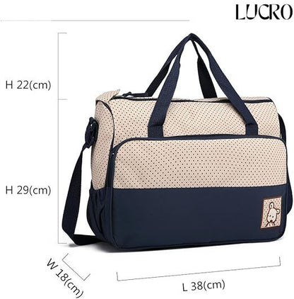 Baby Diaper Bag Set – Multifunctional with Bottle Holder & Accessories