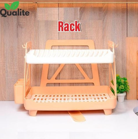 Dish Drying with a Compact, Space Saving Two Tier Rack, Premium Storage Rack