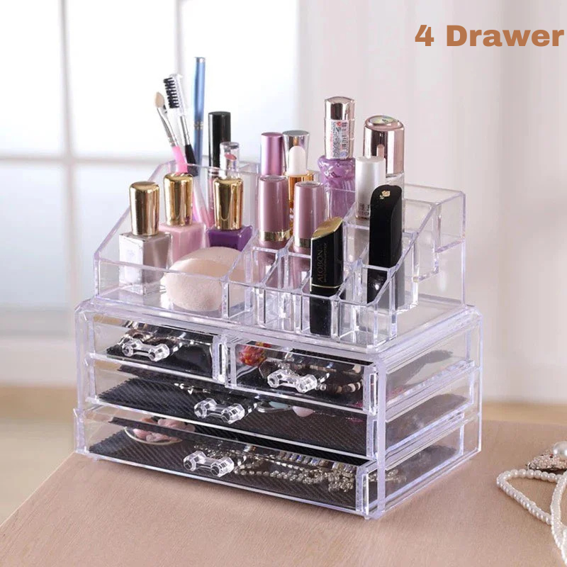 Acrylic 3-4-6 Drawer Makeup & Jewelry Organizer