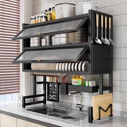 Double Cabin Over the Sink Rack-Black