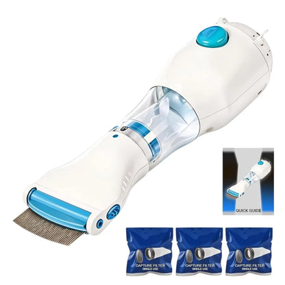 Allonsy V-Comb Electric Lice Removal Machine – 4 Filters