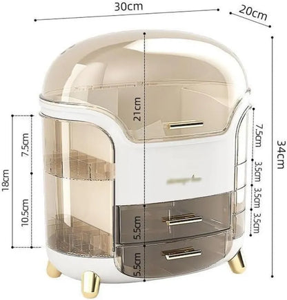 Luxury Desktop Cosmetic Organizer, Dustproof and Waterproof Makeup Vanity Organizer