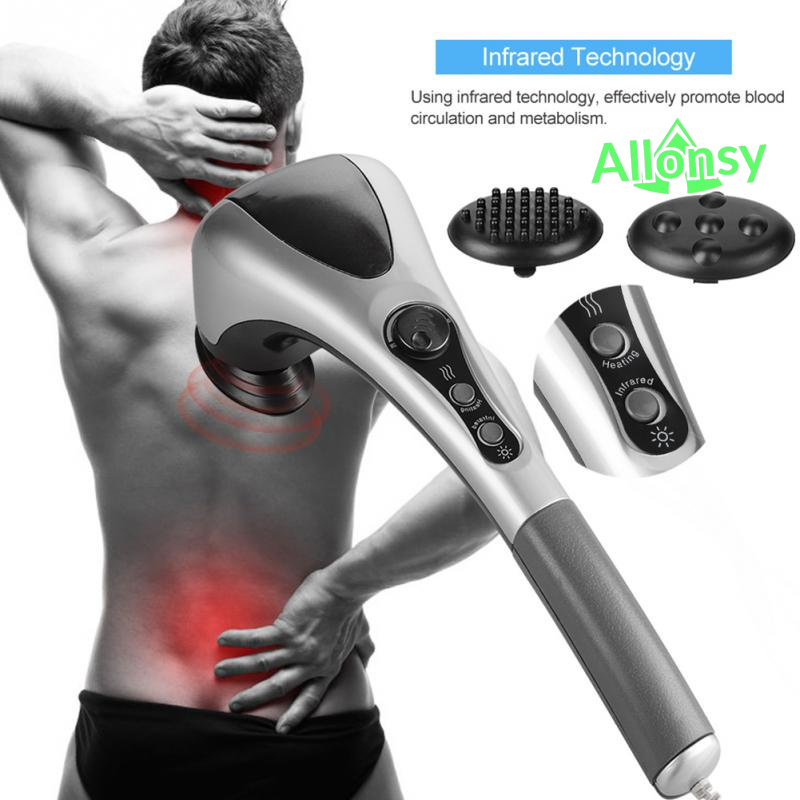 Blueidea Double Head Full Body Handheld Massager with Infrared & Deep Tissue Massage, Electric Massager for Muscles Back Foot Neck Shoulder