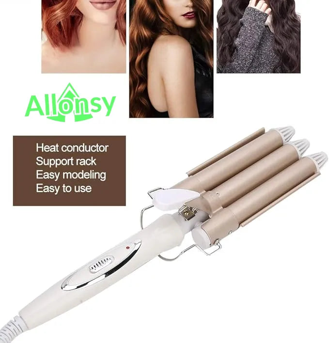 Professional Hair Curler & Curling Wand – Adjustable Temperature