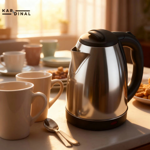 1.8L Stainless Steel Electric Kettle – Rapid Boil, Safe & Easy to Use