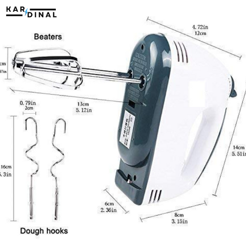 Electric Hand Mixer – Powerful 7-Speed Beater for Baking & Whipping