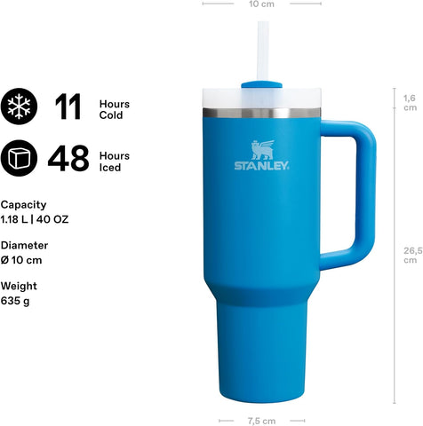 1.1 Liter STANLEY Tumbler – Stainless Steel Travel Mug with Straw
