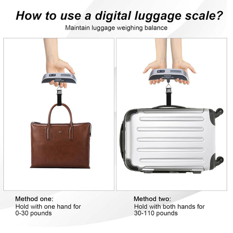 Digital Luggage Weight Scale with LCD Display & LED Light