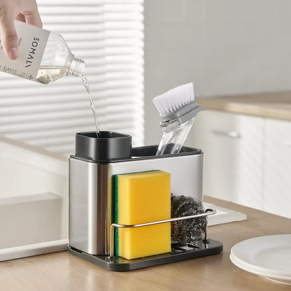 3-in-1 Soap Dispenser and cuttlory holder for Kitchen Sink