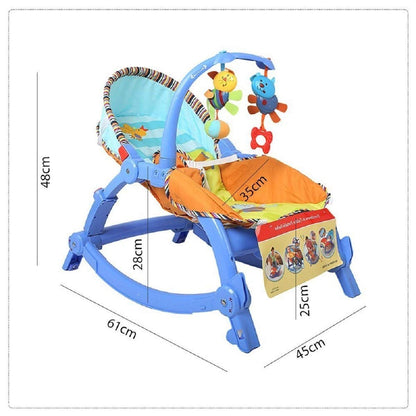 Portable Baby Rocker & Bouncer with Music, Vibration & Toys for Newborns