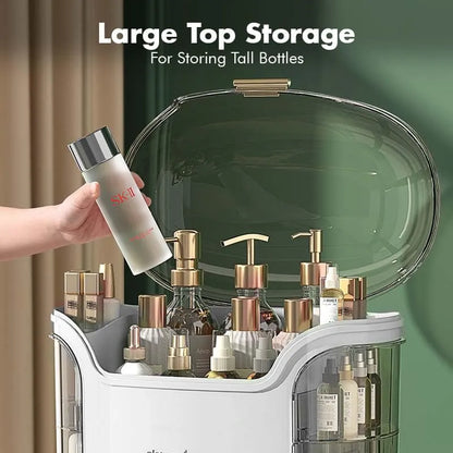 Luxury Desktop Cosmetic Organizer, Dustproof and Waterproof Makeup Vanity Organizer