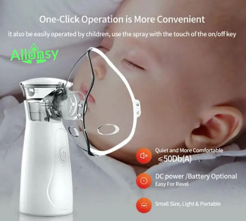 Portable Electric Nebulizer – Handheld Mesh Machine for Kids