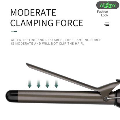 Professional Curling Iron for Shiny Frizz-Free Curls & Waves