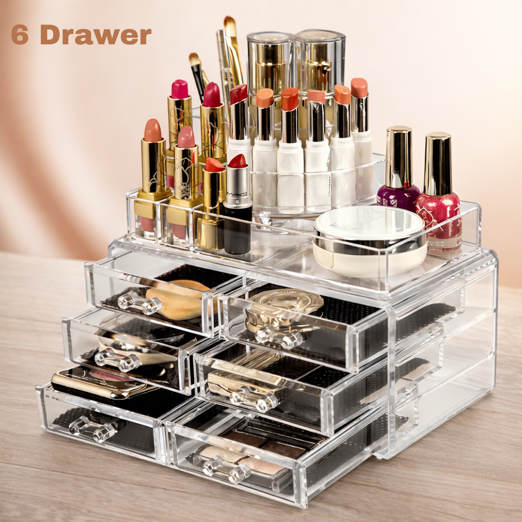 Acrylic 3-4-6 Drawer Makeup & Jewelry Organizer