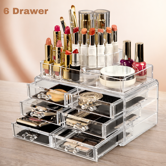 Acrylic 3-4-6 Drawer Makeup & Jewelry Organizer