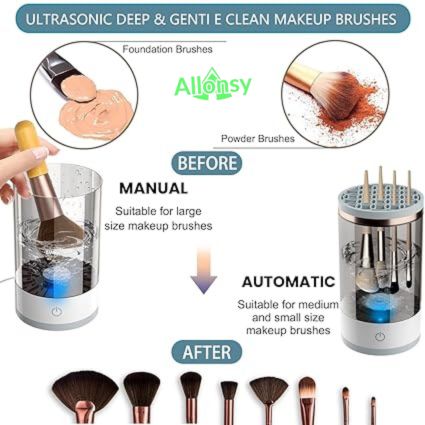 Electric Makeup Brush Cleaner & Dryer – All-in-One Cleaning Tool
