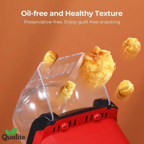 Electric Popcorn Maker – Mini Hot Air Popper, Oil-Free, Portable