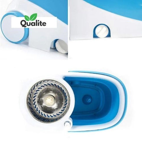 360° Rotating Spin Mop with Bucket – Stainless Steel & Microfiber