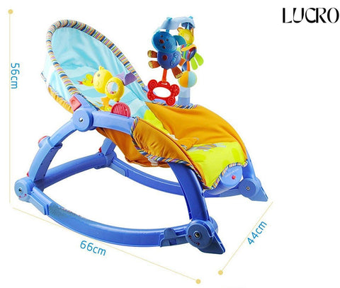 Portable Baby Rocker & Bouncer with Music, Vibration & Toys for Newborns