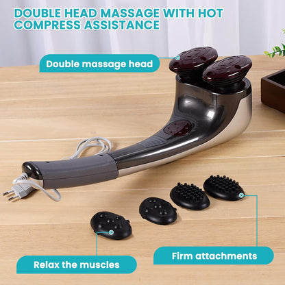 Blueidea Double Head Massager – Deep Tissue & Infrared Full-Body Relief