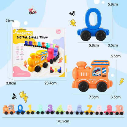 Train numbers for children play and learn